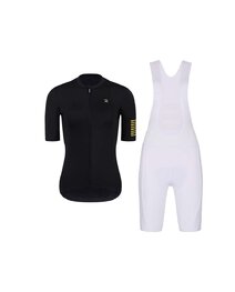 RIVANELLE Cycling short sleeve jersey and shorts - VICTORIOUS GOLD LADY - black/gold