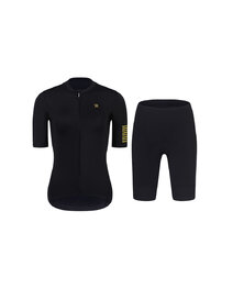 RIVANELLE Cycling short sleeve jersey and shorts - VICTORIOUS GOLD LADY - gold/black
