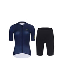 RIVANELLE Cycling short sleeve jersey and shorts - VICTORIOUS GOLD LADY - blue/black