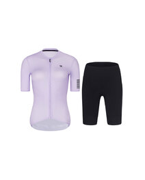 RIVANELLE Cycling short sleeve jersey and shorts - VICTORIOUS ELITE - black/purple