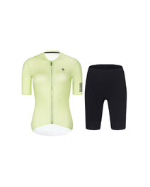 RIVANELLE Cycling short sleeve jersey and shorts - VICTORIOUS ELITE - light green/black