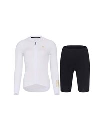 HOLOKOLO Cycling short sleeve jersey and shorts - VICTORIOUS ELITE - white/black