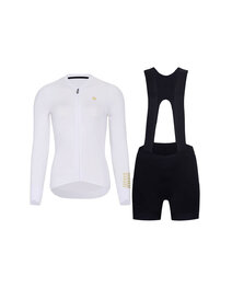 HOLOKOLO Cycling long sleeve jersey and bibtights - VICTORIOUS ELITE  - white