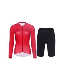 HOLOKOLO Cycling long sleeve jersey and bibtights - VICTORIOUS ELITE - black/red