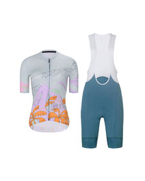 RIVANELLE Cycling short sleeve jersey and shorts - SPIRIT - green/multicolour