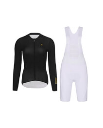 HOLOKOLO Cycling short sleeve jersey and shorts - VICTORIOUS ELITE - white/black