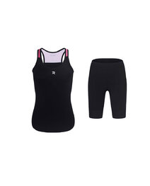 HOLOKOLO Cycling short sleeve jersey and shorts - SPARK ELITE - pink/black