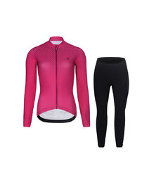 RIVANELLE Cycling winter set with jacket - STARLIGHT WINTER - black/pink
