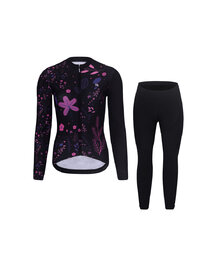RIVANELLE Cycling winter set with jacket - OASIS WINTER - black/pink