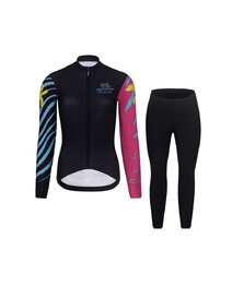 RIVANELLE Cycling winter set with jacket - MEDITATION WINTER - black/pink
