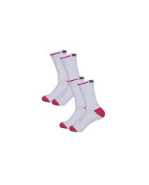 RIVANELLE Cyclingclassic socks - COMPETE 2PAK - white/pink