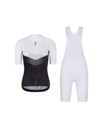 RIVANELLE Cycling short sleeve jersey and shorts - ARROW II - white/black