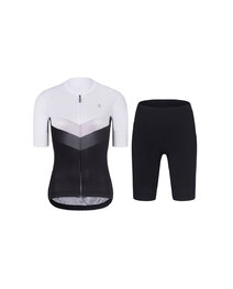 RIVANELLE Cycling short sleeve jersey and shorts - ARROW II - white/black
