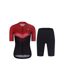 RIVANELLE Cycling short sleeve jersey and shorts - ARROW II - black/red