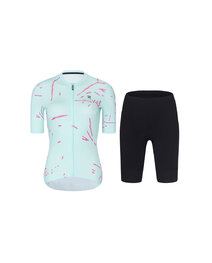 RIVANELLE Cycling short sleeve jersey and shorts - PASSION - pink/blue