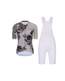 RIVANELLE Cycling short sleeve jersey and shorts - BAROC - black/grey