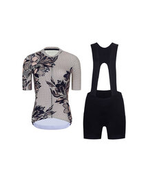 RIVANELLE Cycling short sleeve jersey and shorts - BAROC - black/grey