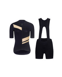 RIVANELLE Cycling short sleeve jersey and shorts - GLAMOR - beige/black