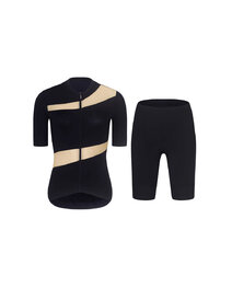 RIVANELLE Cycling short sleeve jersey and shorts - GLAMOR - beige/black