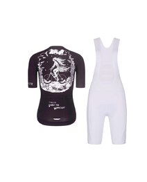 RIVANELLE Cycling short sleeve jersey and shorts - MOONLIGHT - black/white