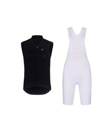RIVANELLE Cycling short sleeve jersey and shorts - PURE - black/white