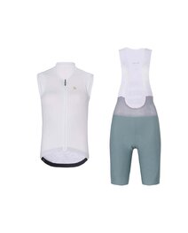 RIVANELLE Cycling short sleeve jersey and shorts - PURE - green/white