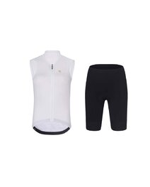 RIVANELLE Cycling short sleeve jersey and shorts - PURE - black/white