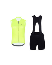 RIVANELLE Cycling short sleeve jersey and shorts - PURE  - yellow/black