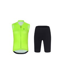 RIVANELLE Cycling short sleeve jersey and shorts - PURE - black/yellow