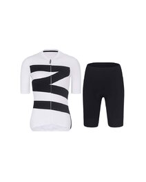 RIVANELLE Cycling short sleeve jersey and shorts - MISSVELOAIRE - black/white