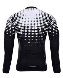 HOLOKOLO Cycling summer long sleeve jersey - FROSTED SUMMER - white/black