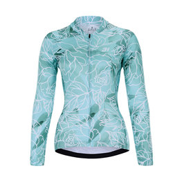 HOLOKOLO Cycling summer long sleeve jersey - BLOSSOM LADY SMR - light green