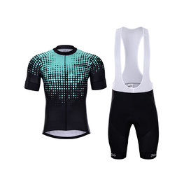 HOLOKOLO Cycling short sleeve jersey and shorts - FROSTED - turquoise/black