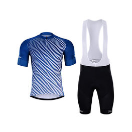 HOLOKOLO Cycling short sleeve jersey and shorts - DAYBREAK - white/blue/black