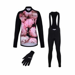 HOLOKOLO Cycling mega sets - PEONY LADY WINTER - black/pink