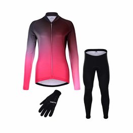 HOLOKOLO Cycling mega sets - DAZZLE LADY WINTER - pink/black