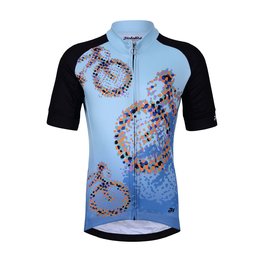 HOLOKOLO Cycling short sleeve jersey - BIKERS KIDS - blue/black