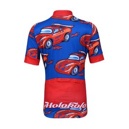 HOLOKOLO Cycling short sleeve jersey - CARS KIDS - red/blue