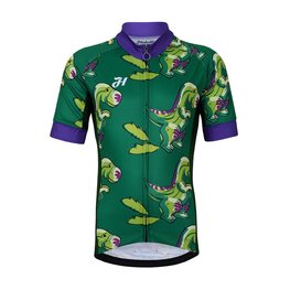 HOLOKOLO Cycling short sleeve jersey - DINOSAURS KIDS - green