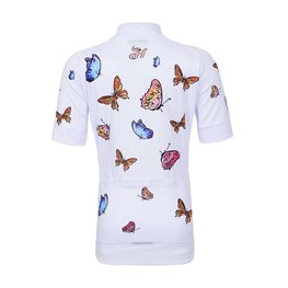 HOLOKOLO Cycling short sleeve jersey - BUTTERFLIES KIDS - white/multicolour