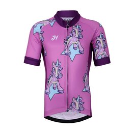 HOLOKOLO Cycling short sleeve jersey - UNICORNS KIDS - pink/multicolour