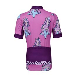 HOLOKOLO Cycling short sleeve jersey - UNICORNS KIDS - pink/multicolour