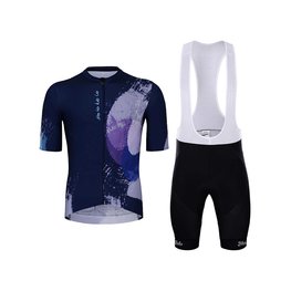 HOLOKOLO Cycling short sleeve jersey and shorts - FABULOUS ELITE - black/blue