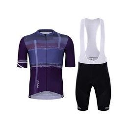 HOLOKOLO Cycling short sleeve jersey and shorts - EUPHORIC ELITE - black/purple
