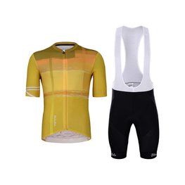 HOLOKOLO Cycling short sleeve jersey and shorts - JOLLY ELITE - yellow/black