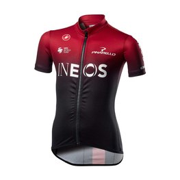 CASTELLI Cycling short sleeve jersey - INEOS 2020 KIDS - red/black