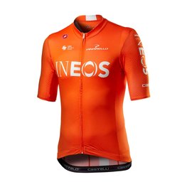 CASTELLI Cycling short sleeve jersey - INEOS 2020 - orange