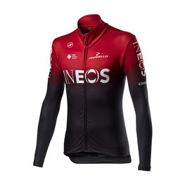 CASTELLI Cycling winter long sleeve jersey - INEOS 2020 WINTER - black/light blue/white