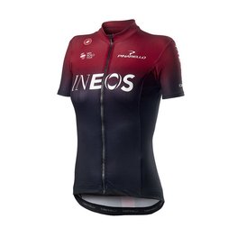 CASTELLI Cycling short sleeve jersey - TEAM INEOS 2019 LADY - red/black
