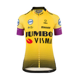 AGU Cycling short sleeve jersey - JUMBO-VISMA 19 LADY  - yellow/black